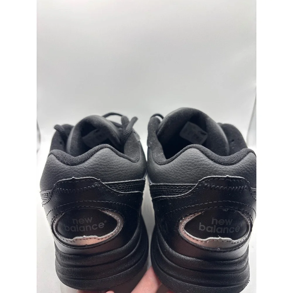 New Balance 577 Black Leather Walking Shoes WW577BK Womens 12 Mens 10.5 Low Top